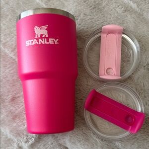 Stanley 20 oz Stainless Steel Tumbler with 2 Lids, Pink